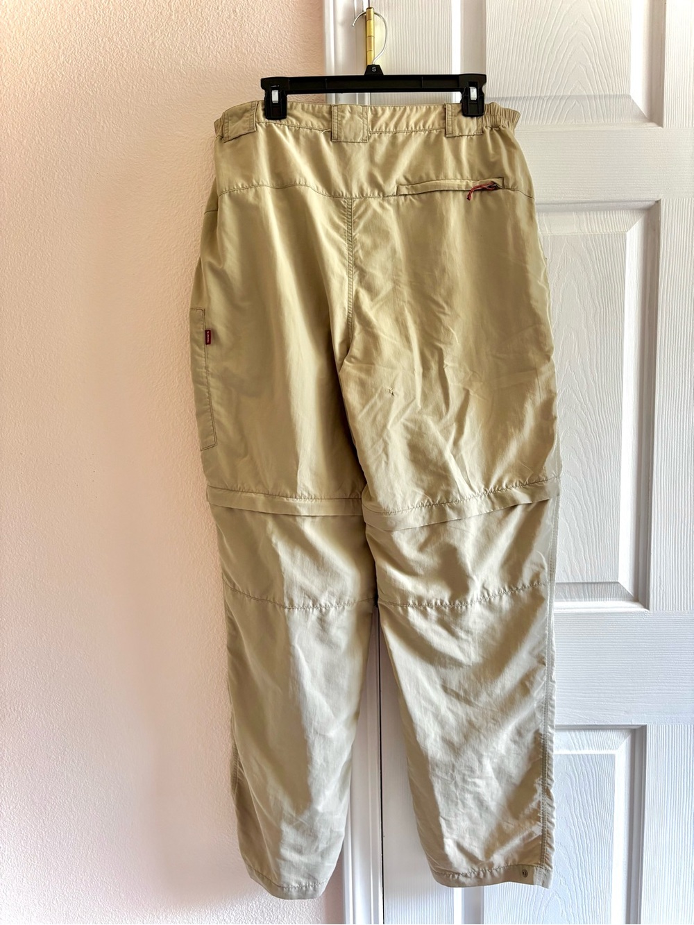 Simms Convertible Cargo Fishing Pants Mens Large Tan Nylon Lightweight Zip-Off L - Picture 2 of 3
